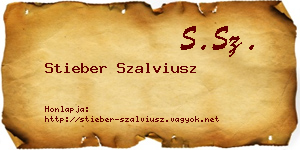 Stieber Szalviusz névjegykártya